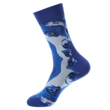 5 Pairs Of European And American Tide Socks Abstract Style Painting Men And Women Fall Winter Street Adult Men And Women Sports Ins Socks Suitable For Daily Use - Multicolor - View 5