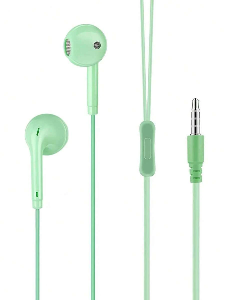FCV 3.5 毫米 EarPods 耳机，有线耳塞，内置遥控器，可控制音乐、电话和音量，适用于 3.5 毫米插孔耳塞，适用于安卓设备、电脑、笔记本电脑、儿童和学生 - 查看 1