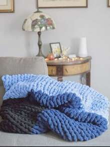 1 件 DIY 粗纱 - 沙色 - 蓬松雪尼尔纱非常适合柔软毯子和婴儿毯、手臂编织、钩编和 DIY 工艺品和项目！ - 寶藍色 - 查看 4