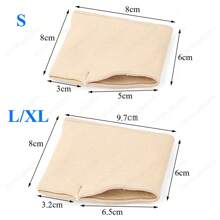 1pair Soft Gel Forefoot Cushion Pads Sweat Absorbing Half Socks In Half Size For Anti-Friction - Apricot - View 5