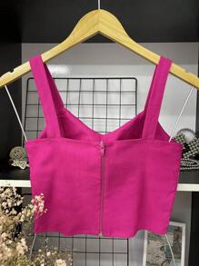 Women Tops - Hot Pink - View 3