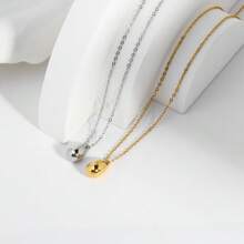 1Pc Ins Fashion Necklace Light Luxury Design Sense Stainless Steel Jewelry Gold Pendant Necklace - Simple - View 2