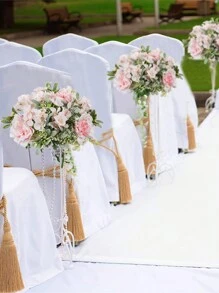 1入裝/3入裝人造牡丹花塑料仿真繡球新娘捧花絲綢秋季裝飾,適用於家庭、新年裝飾、戶外花園婚禮、客廳diy、糖果盒花環、假植物家居用品 - 粉色 - 查看 3