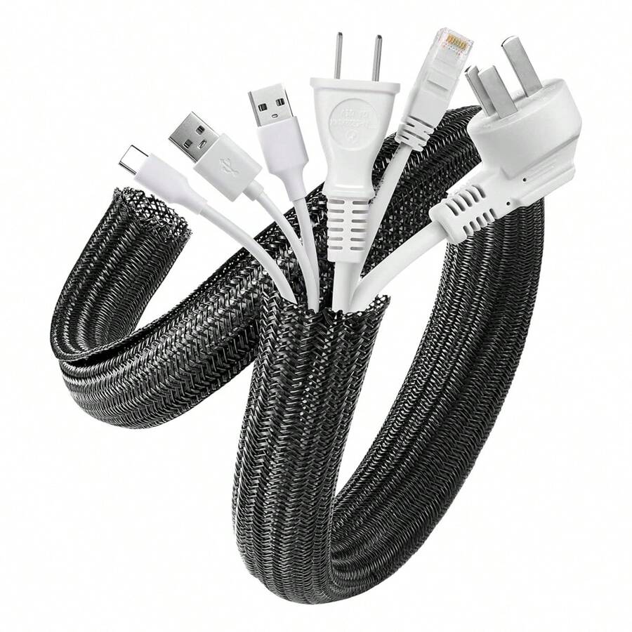 5 cái 250cm Chiều dài Cord Người bảo vệ Dây điện Ống Cable Tay áo Tách Đối với USB Cable Sức lực Cord Video âm thanh Cable – Bảo vệ Mèo Nhai