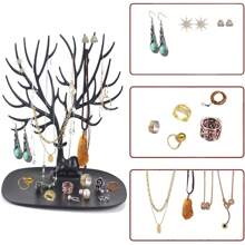 1 Giá để đồ trang sức hình gạc nai, giá trưng bày khuyên tai, vòng cổ, vòng tay, nhẫn, giá để đồ trong phòng tắm. - màu đen - Xem 11