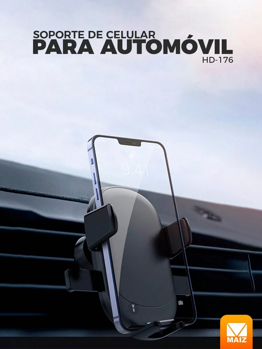 Soporte de celular para Automóvil - Negro - Ver 1