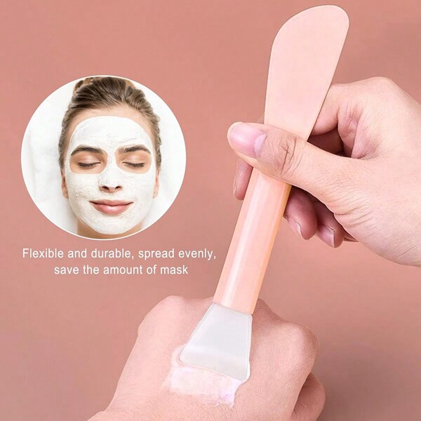 1pc Double Head Silicone Brush Face Mask Glue Stirring Stick Easy To