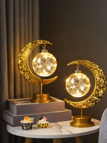 1 Pieza Luz Decorativa En Forma De Luna - Amarillo - Ver 8