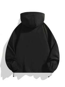 Men'S Thermal Hooded Jacket Gym Clothes Men - Black - View 2