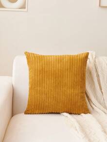 Found A Great Product! 1pc Corduroy Stripe Cushion Cover (No Filler), Home Decor - Yellow - View 4