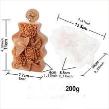 1pc Flat Floral Relief Candle Mold For Diy Handmade Aromatherapy Candle Or Plaster Craft, 7 Style Options, Easy-To-Release Semi-Transparent Silicone Mold - Clear - View 8