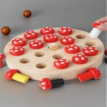 2 Options Carrot And Mushroom Memory Chess, Color Cognitive Chess For Toddlers, Early Educational Board Game For Memory, Observation And Concentration Training - Multicolor - View 7