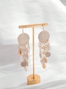 1對時尚精美金色流蘇吊墜女耳環,情人節、派對、奢華風格 - 流蘇耳環 - 查看 11