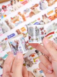 1pc Pet Home Theme Decorative Tape, Doraemon Theme, For Scrapbooking, Diy Album, Diary Planning, Gift Wrapping & Craft Decor - Multicolor - View 9