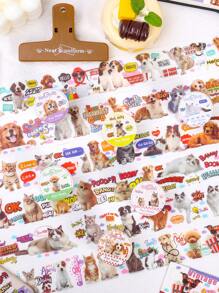 1pc Pet Home Theme Decorative Tape, Doraemon Theme, For Scrapbooking, Diy Album, Diary Planning, Gift Wrapping & Craft Decor - Multicolor - View 10