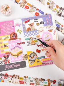 1pc Pet Home Theme Decorative Tape, Doraemon Theme, For Scrapbooking, Diy Album, Diary Planning, Gift Wrapping & Craft Decor - Multicolor - View 6