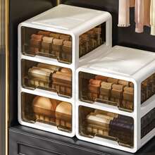 1pc Thickened Drawer Storage Box Household Transparent Underwear Box Clothes Storage Cabinet Clothing Organizing Box Drawer Storage Box - [Underwear] - View 7