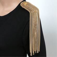 New Fashion Clothing Accessories Metallic Tassel Shoulder Patch For Handmade Blazers, Classic And Stylish Shoulder Tassel - Gold - View 1