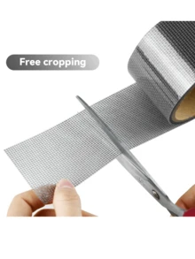 Window Screen Kit, 5M Strong Bonded Fiberglass Tape, Mesh Tape For Covering Windows, Doors, Holes, Screen Repair Kit (Gray) - Grey - View 6