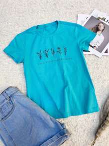 Women T-Shirts - 青碧色 - View 3