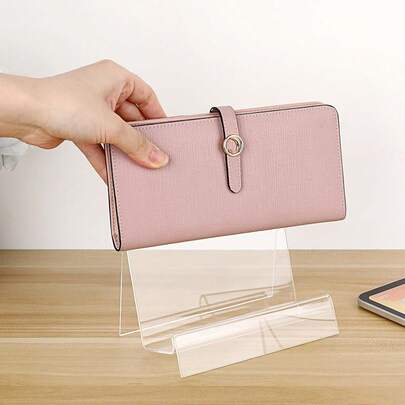 1pc Acrylic Wallet Display Stand, Handbag Storage Rack, Multi-Function Desktop Perfume Display Shelf, Store Commercial Shelving