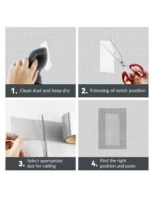 Window Screen Kit, 5M Strong Bonded Fiberglass Tape, Mesh Tape For Covering Windows, Doors, Holes, Screen Repair Kit (Gray) - Grey - View 7