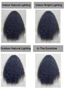 Synthetic Heat Resistant Wigs Long Water Wave Natural Black 20Inch Synthetic Wigs Headband Wigs For Daily Used Synthetic Wig With Headband - Black - View 10