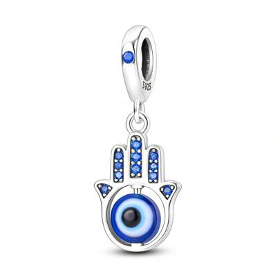 Palm Spinning Eye Charm Pendant 925 Sterling Silver Beads Fit Original Charms Bracelet Necklace Silver Jewelry Making DIY Gift
