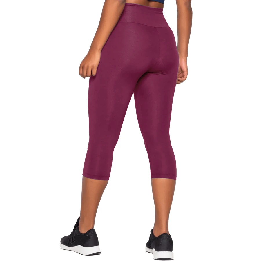 Women Sports Leggings - 酒紅色 - 查看 1