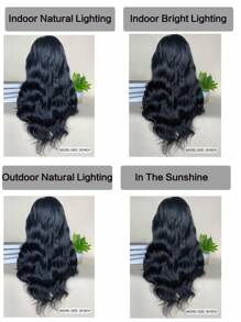 Synthetic Heat Resistant Wigs Headband Wig Long Body Wave Natural Color Wig 26 Inch For  Glueless Wig - Black - View 9