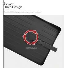 黑色現代簡約廚房儲物架,洗碗機及餐具整理器,單層置於水槽或櫥櫃內,碗碟架及帶水排水盤可輕鬆清潔,防銹且經過優良的漆面處理,刀、叉、匙架和可拆卸式底部排水管 - 黑色 - 查看 7