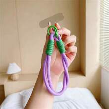 彩色編織創意短手機掛繩，相機掛繩，手機殼或鑰匙扣，可拆卸防丟掛繩 - 掛繩編號-A60 - 查看 1