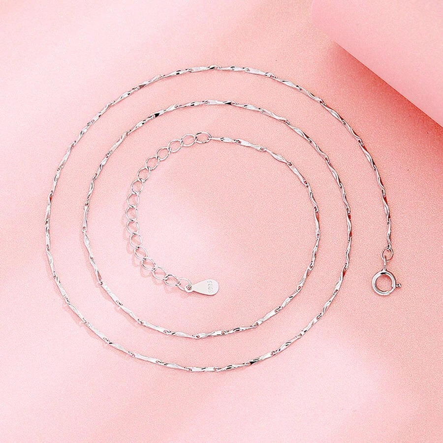 Fashionable 925 Silver Chain Necklace - 2 - View 1