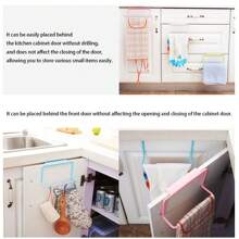 1入浴室多功能上門單桿儲物架毛巾架,浴室配件、雜物和衣架 - 綠色 - 查看 5