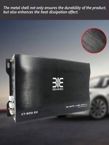 1 件 Bemines Ct-900.5d 黑色立體聲散熱設計全鋁合金車身汽車功放推低音炮和揚聲器 D 級 5 通道 5000w 大功率功放適合所有汽車 - 黑色 - 查看 3