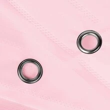 1入組防霉防水peva粉紅條紋漸變淋浴簾,附帶金屬掛鉤12pcs花洒簾環 - 粉色 - 查看 5