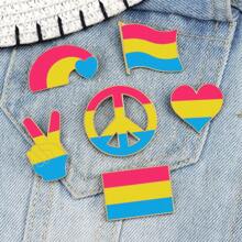 1入 Love Enamel Pins 彩虹胸針,適用於服裝、背包胸針,是時尚珠寶飾品配件禮物 - 彩色 - 查看 2