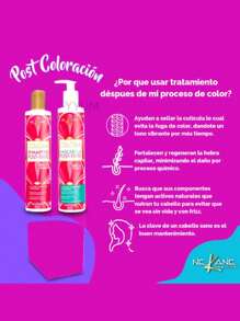 Kit Shampoo Post-Tinte Colóra 300g y Mascarilla Post-Tinte Colóra 300g post tinte nekane Shampoo y Mascarilla 300g (2 PIEZAS) cabello teñido - Rojo - Ver 3