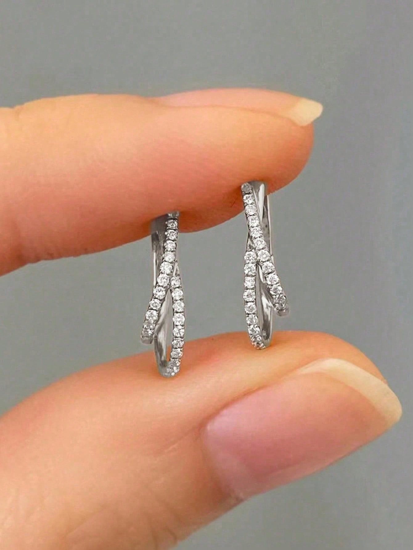 3 Paires De Boucles D'oreilles Cartilage En Argent Sterling S925 - Hypoallergéniques, Style Empilage Moderne, Cadeau Femme