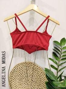 Women Tops - 紅色 - 查看 3