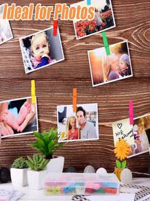 50pcs Colored Wooden Push Pins, Durable Decorative Thumb Tacks With Storage Box, For School/Office/Home, Display Wall, Note, Photo, Craft Project - Multicolor - View 7