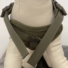 1pc Small Dog Vest With Chest Strap Tactical Pet Harness - Army Green - View 4