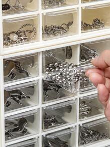 1 件多层 DIY 珠子珠宝收纳展示盒，塑料透明盒实用便捷用品，情人节返校礼物