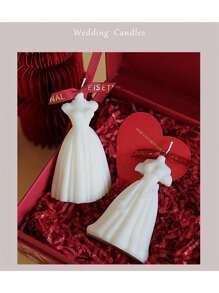 A Wedding Dress Candle - White - View 5