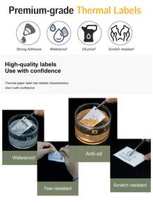 Marklife聖誕樹自粘熱敏紙卷,樹熱敏印表機貼紙,節日標籤貼紙,適用於p11,p12,p15,p50迷你印表機製造商,貼紙標誌,瓶子,筆記本電腦,14mmx40mm,每卷180pcs - 彩色 - 查看 7