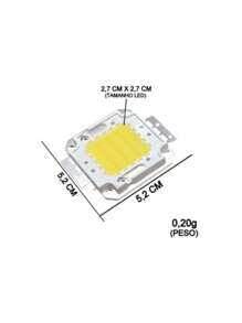 KIT 2 Chip Led 50w Para Reposição De Refletores Branco Frio 6500K - Branco Frio - Visão 2
