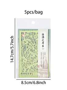 5張/包中空材質紙花藝術風格diy剪貼簿筆記本底紙 - 款式4 - 查看 2