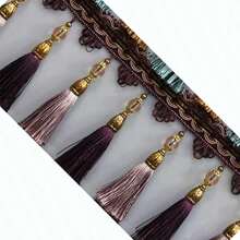 Tassel Fringe Lace Edging Trim Sewing Craft Ribbon Curtain Cushion Upholstery 1M - 1 - View 6