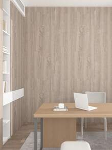 1 Cuộn Không thấm nước Gỗ Vinyl Hình nền Tự dính Giấy dán tường Cửa Tủ Bàn làm việc Hiện đại Đồ nội thất Trang trí Dán giấy tường - Màu Khaki - Xem 5