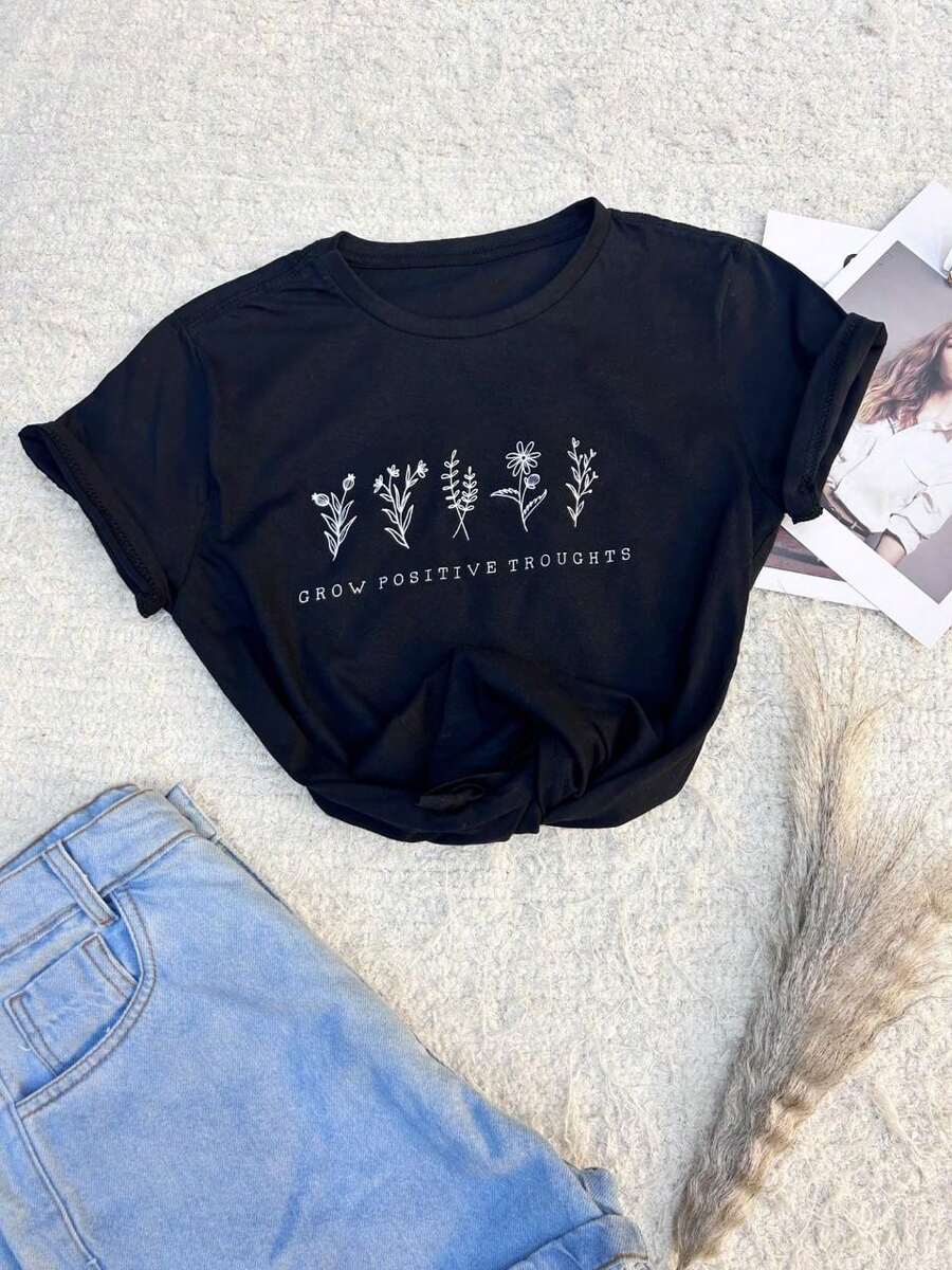 Women T-Shirts - 黑色 - 查看 1